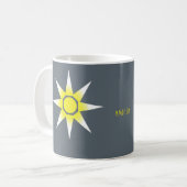 Yellow White Magic Sun-Produkt Kaffeetasse (Vorderseite Links)
