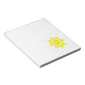 Yellow White Magic Sun-Produkt Notizblock (angewinkelt)