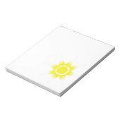 Yellow White Magic Sun-Produkt Notizblock (Rotiert)