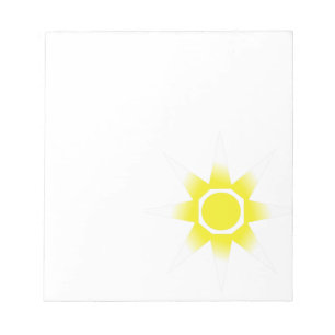 Yellow White Magic Sun-Produkt Notizblock