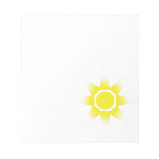 Yellow White Magic Sun-Produkt Notizblock (Vorderseite)