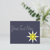 Yellow White Magic Sun-Produkt Postkarte (Stehend Vorderseite)