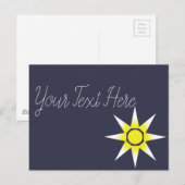 Yellow White Magic Sun-Produkt Postkarte (Vorne/Hinten)