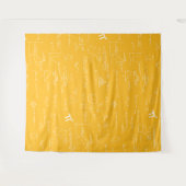 Yellow White Mathematic Formulas Equations Wandteppich (Vorderseite (Horizontal))