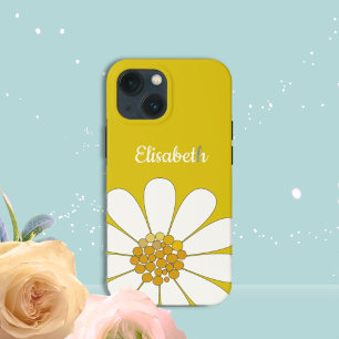 Yellow White Modern Daisy Blume personalisieren Case-Mate iPhone Hülle