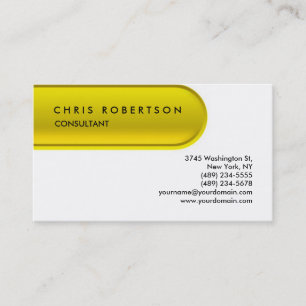 Yellow White Pill Button Muster Business Card Visitenkarte