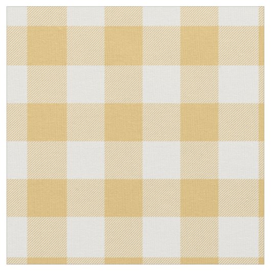 Yellow & White Plaid Gingham Stoff (Nahaufnahme)