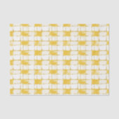 Yellow White Plaid Stripes Birthday Seidenpapier (Vorderseite)