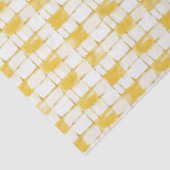 Yellow White Plaid Stripes Birthday Seidenpapier (Ausschnitt)