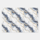 Yellow White Plaid Stripes Blue White Birthday Geschenkpapier Set (Vorderseite 3)