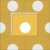 Yellow-white-Punkt-Muster DIY-Hobby-Stoff Stoff (Kachel)