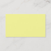 Yellow White Schlicht Modern Business Card Visitenkarte (Rückseite)