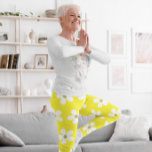 Yellow White Simple Daisy Gold Leggings<br><div class="desc">Ein hübsches,  schlichtes,  weißes Design auf gelbem Hintergrund mit einem eleganten Goldzentrum.</div>