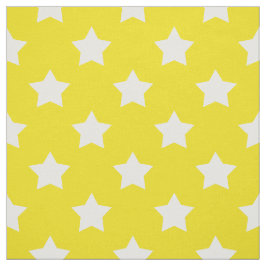 Yellow White Stars Muster dekorativ Textil Stoff