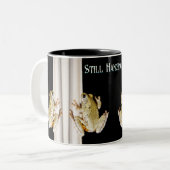 Yellow White Tree Frog auf Windows Zweifarbige Tasse (Vorderseite Links)