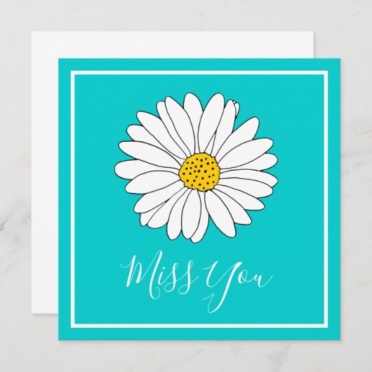 Yellow White Türkise Daisy (Vorne/Hinten)