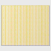 Yellow & White Wonky Stripes Geschenkpapier (Flach)