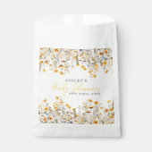 Yellow Wildblume Boho Watercolor Babydusche Geschenktütchen (Vorderseite)