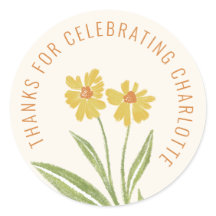 Yellow Wildblume Danke für Ihre Feier