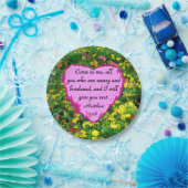 YELLOW WILDBLUME MATTHEW 11:28 FOTO DESIGN PAPPTELLER (Party)