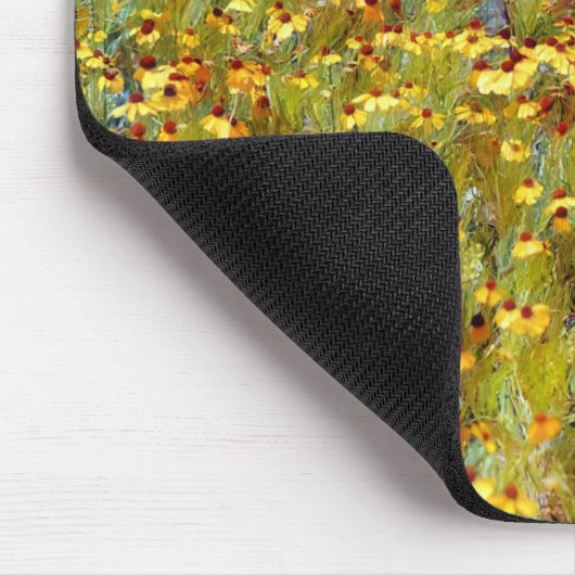 Yellow Wildblume Meadow Art Mouse Pad Mousepad (Ecke)