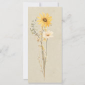 Yellow Wildblume Wedding Program (Rückseite)