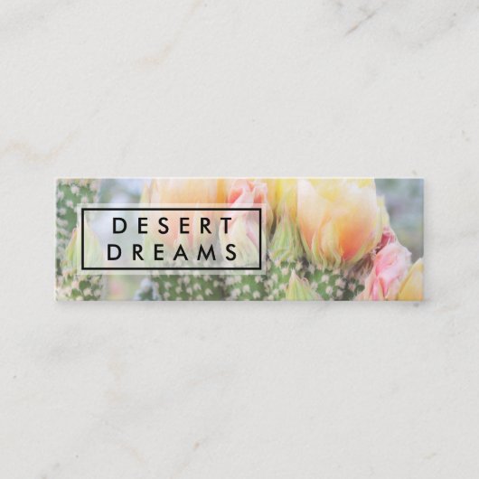 Yellow Wildblume Wüste Garden Foto Travel Mini Visitenkarte (Vorderseite)