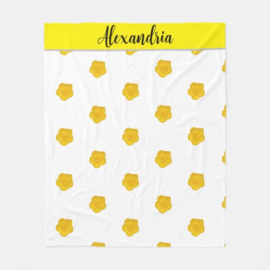 Yellow Wildflower customizable  Photo Fleece blank (Vorderseite)