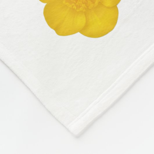 Yellow Wildflower customizable  Photo Fleece blank (Ecke)