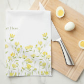  Yellow Wildflower Geschirrtuch (Viertel Falte)