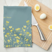  Yellow Wildflower Geschirrtuch (Viertel Falte)