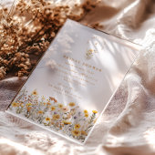 Yellow Wildflowers and Daisies Bridal Shower Acryleinladungen