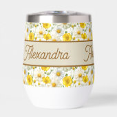 Yellow Wildflowers Pattern Monogram Name (Vorderseite)