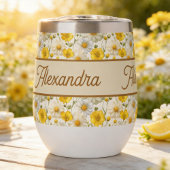 Yellow Wildflowers Pattern Monogram Name