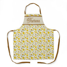 Yellow Wildflowers Pattern Monogram Name