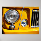 Yellow Willys Jeep Station Wagon Scheinwerfer Poster (Vorne)