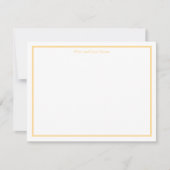 Yellow with White Daisy Pattern Note Cards Mitteilungskarte (Vorderseite)