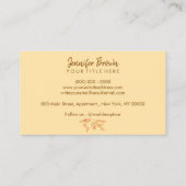 yellow World Map Travel International Trip Agent Visitenkarte (Rückseite)