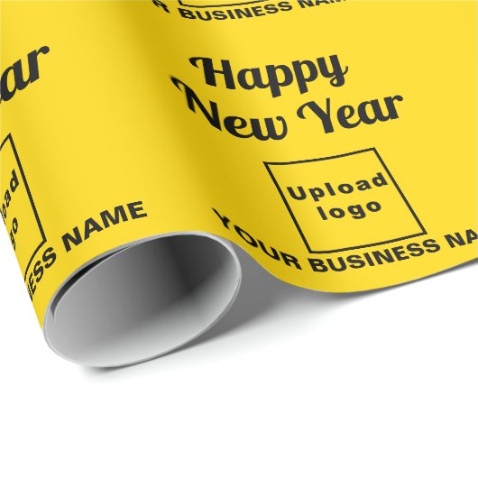 Yellow Wrapping Paper für das neue Jahr Geschenkpapier (Rolleneckpunkt)