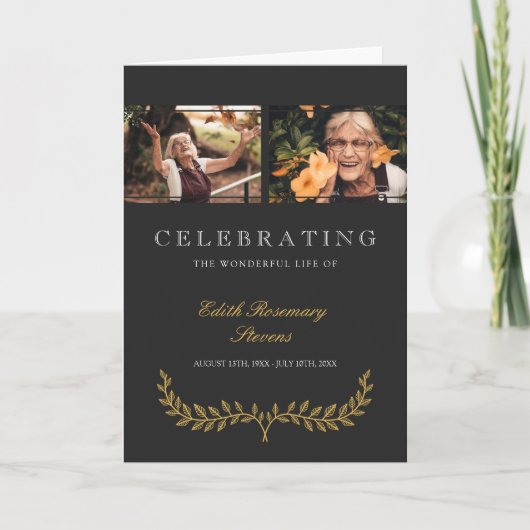 Yellow Wreath feiert Lebensbeerdigung Programm (Vorderseite)