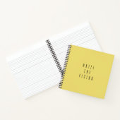Yellow 'Write the Vision' Typografy Journal Notizblock (Innenseite)
