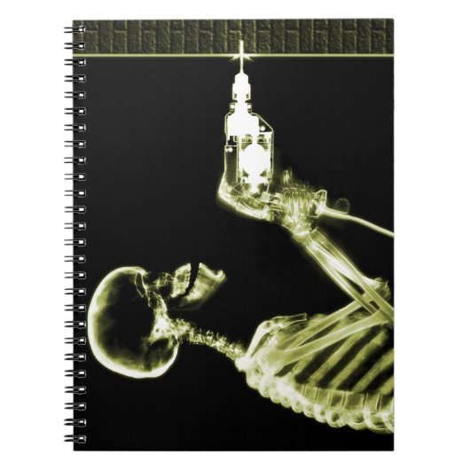 Yellow X-Ray Skeleton Builder Notizblock (Vorderseite)