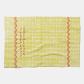 Yellow XOXO Liebe RicRac Monogram Tee Küchentuch (Horizontal)