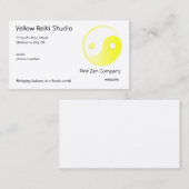 Yellow Yang-Symbol Visitenkarte (Vorne/Hinten)