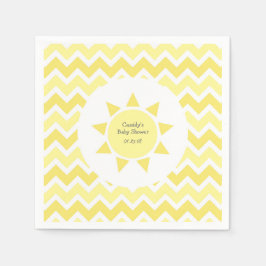 Yellow You are my sunshine theme party Serviette