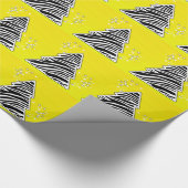 Yellow Zebra Christmas Tree Geschenkpapier (Ecke)