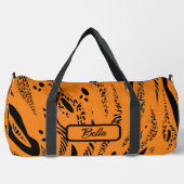 Yellow Zebra Pattern Duffle Bag (Vorderseite)