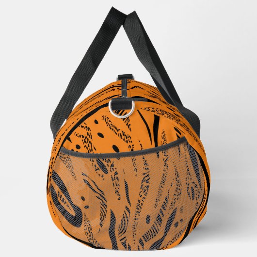Yellow Zebra Pattern Duffle Bag (Rechts)