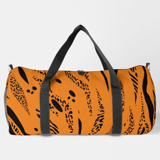 Yellow Zebra Pattern Duffle Bag (Rückseite)