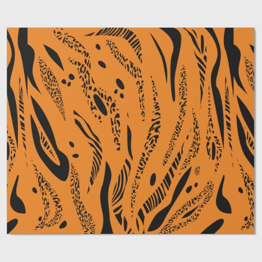 Yellow Zebra Pattern Geschenkpapier (Flach)